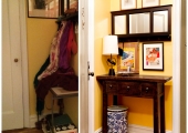 Greenwich Village Foyer Entry Reorganization Before and After