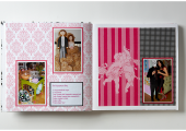 engagement party pink scrapbook