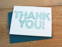 TellaPress thank you card found on Etsy