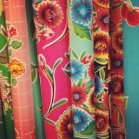 Mexican oil cloth selection at Love Shine, NYC