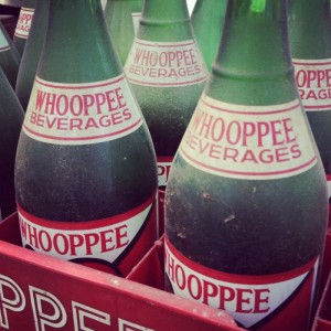 flea-market-vintage-whooppee-soda-bottles